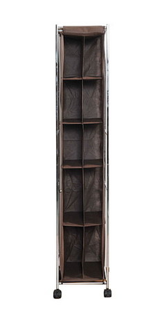 バック収納ラック(縦型)ダークブラウン】 収納 ラック 棚 収納棚